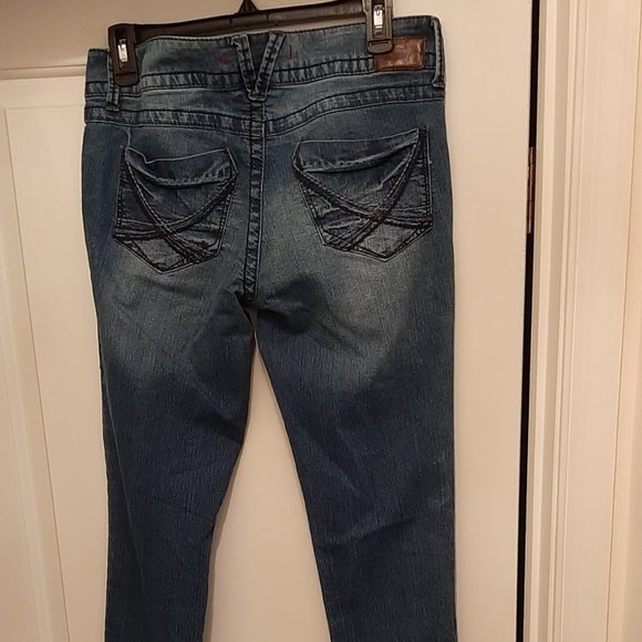 Jeans-FRAGILE, Junior Sz9 Stretch Straight Leg Jean, Soft, comfortable Jean, EUC - Picture 3 of 6